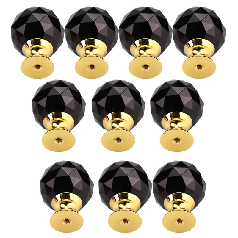 5 шт./10 шт. дизайн в форме бриллианта стеклянные ручки шкаф выдвижной ящик