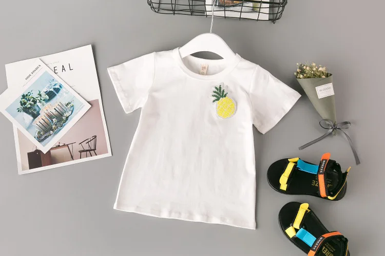 2018 новые летние корейские Детские повседневный костюм для девочки мод милые