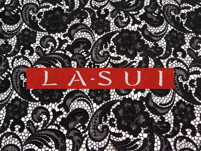 

Lasui 5 colors Big brand for walk show embroidery hollow 3D water soluble lace fabric wedding mater drape good gorgeous S0018