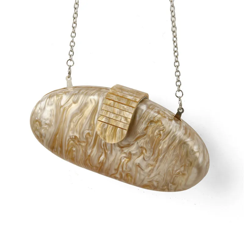 Женская эллиптическая акриловая сумка 2019 новая модная вечерняя сумочка с