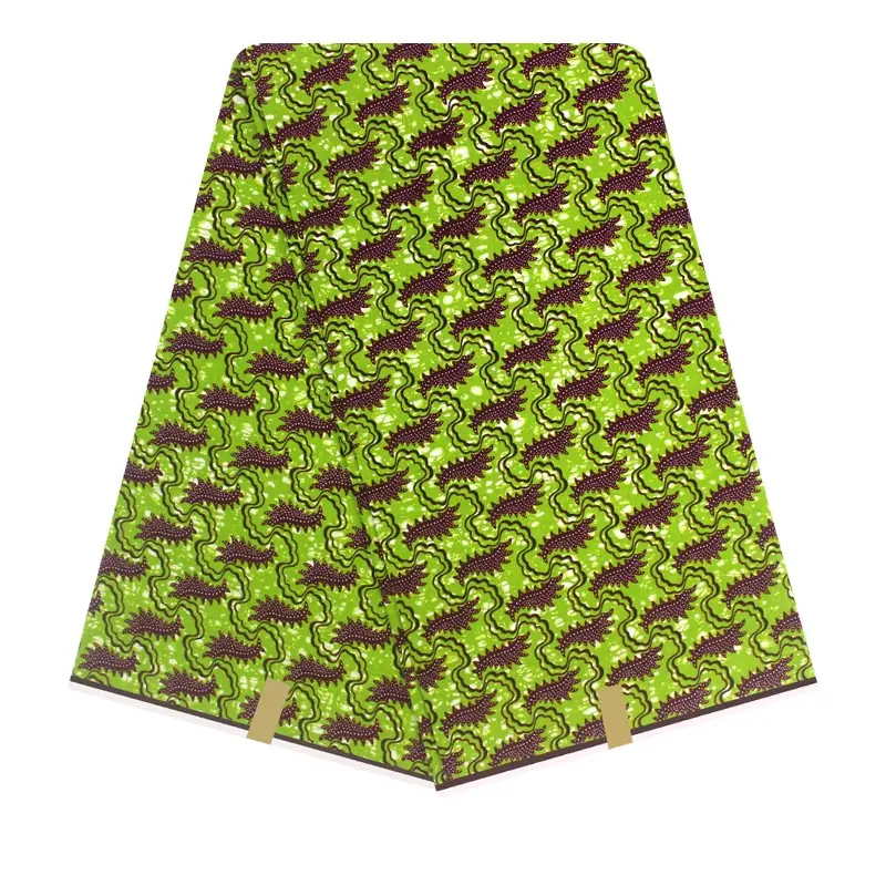 Зеленый Модный дизайн Африканский батик воск 100% хлопок африканская ткань для