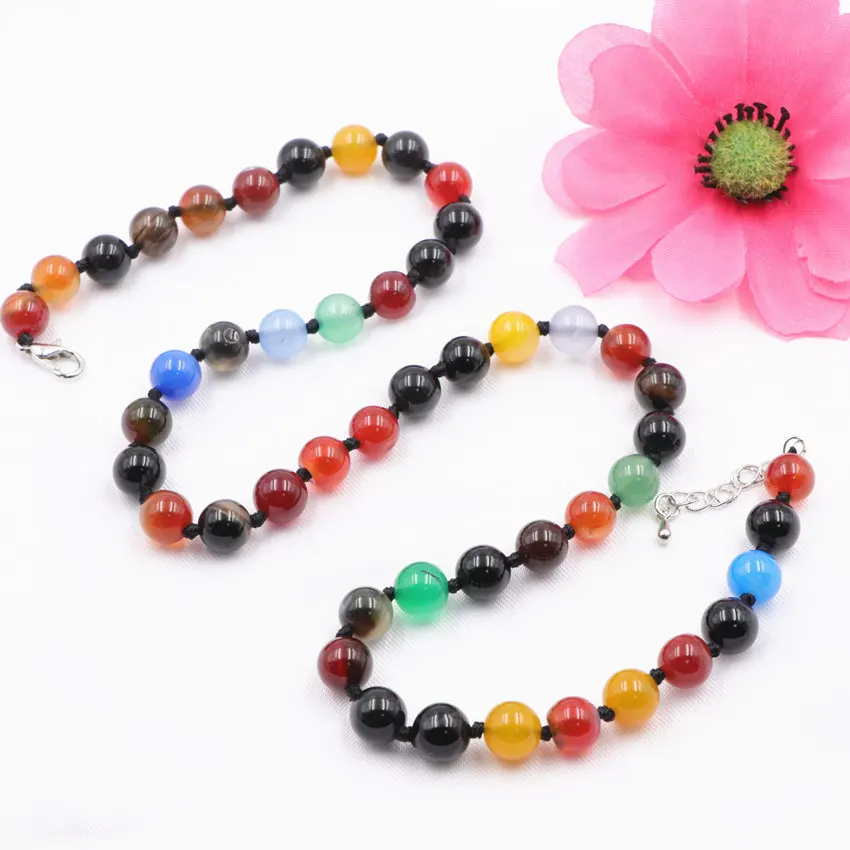 Женское Ожерелье-чокер из драгоценных камней диаметром 8/10 мм 18 дюймов | Украшения