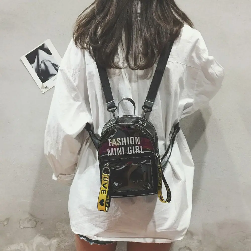 black 1 шт.,, сумка, сумки через плечо, рюкзак, маленькая мини сумка, модная летняя ПВХ пластиковый прозрачный водонепроницаемый карман - Цвет: black