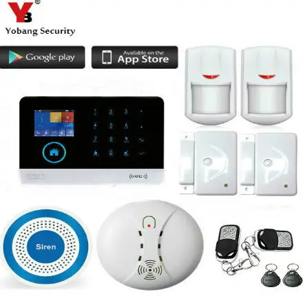 Комплект домашней охранной сигнализации с Wi-Fi GSM управление через приложение RFID