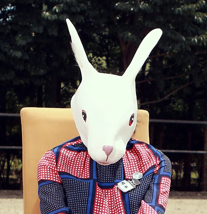 COS кролик маски танцы вечеринок женские головные уборы куклы костюмы модели