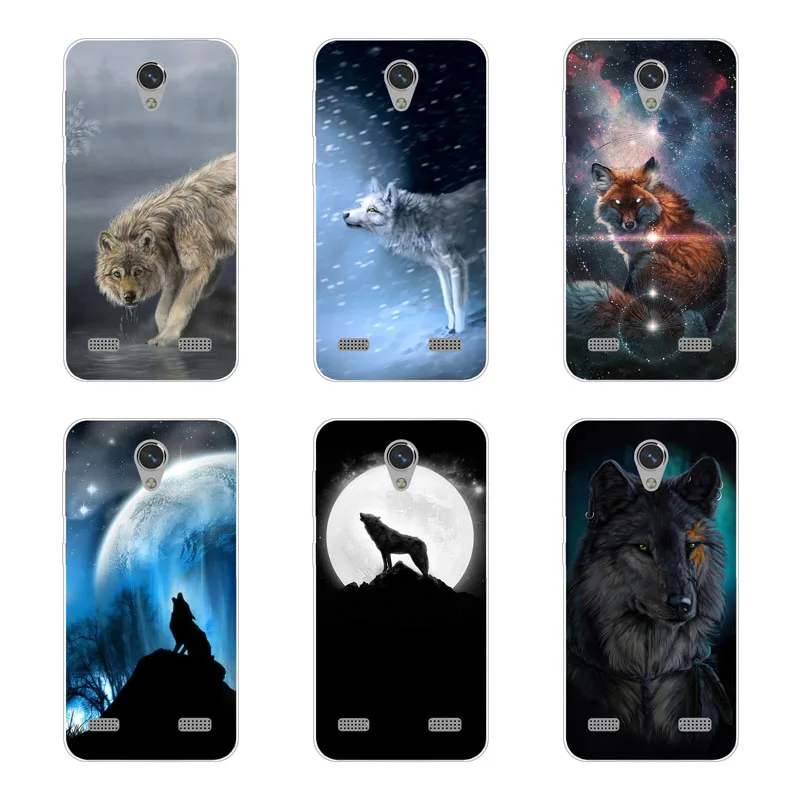 For zte blade A520 Case Silicon Wolf beast Painting Soft TPU Back Cover for BA520 Protect Phone cases shell |