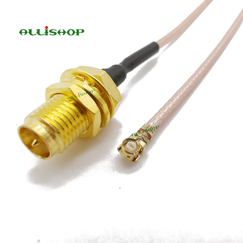 ALLISHOP 10 см RP SMA Jack к U. FL IPX IPEX RG178 кабель прямой RP SMA Female(штырь) к uFL/u. FL/IPX Соединительный пигтейльный кабель