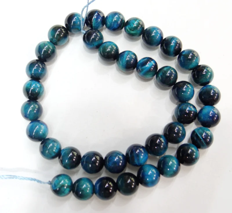 Оптовая продажа бусины AAA + из натурального синего циркона искусственные камни