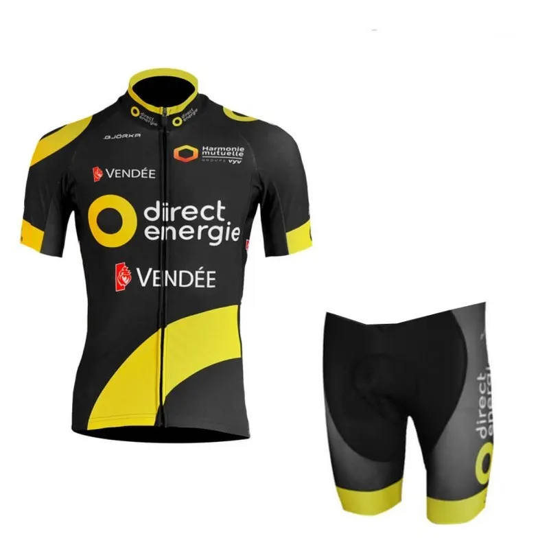 no bib Pro team toall Direct Energy bike racing майки для велоспорта комплект летняя дышащая ткань для велоспорта MTB Ropa Ciclismo Майо гелевая подкладка - Цвет: no bib