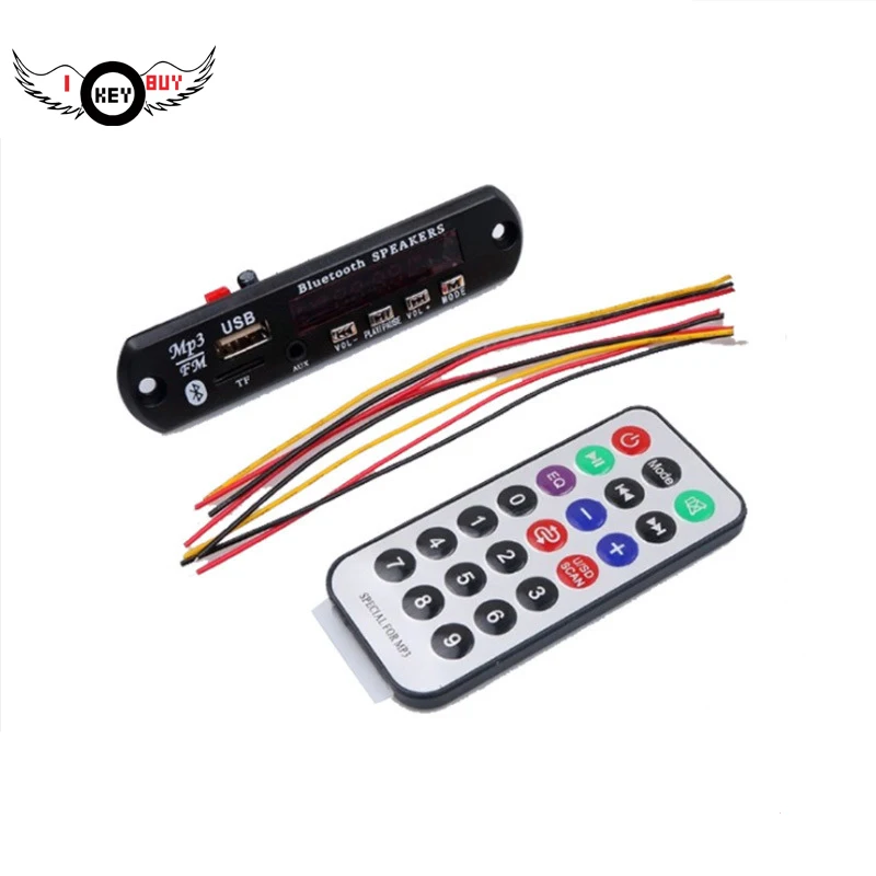 I Key Buy 12V Bluetooth MP3 беспроводной FM-радиодекодер плата Автомобильная музыкальная