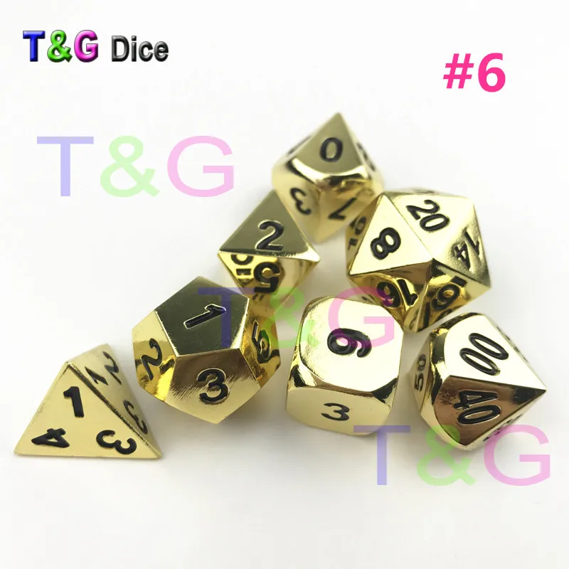 T& G Горячая игра победитель металлические кости набор х железные коробки в D4-D20 для ролевых игр/Коллекция/подарок на день рождения