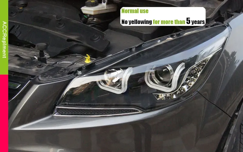 Автомобильный Стайлинг для Ford Escape Kuga головной светильник s U angel eyes 2013- для Kuga светодиодный светильник Q5 bi xenon объектив СВЕТОДИОДНЫЙ прожектор