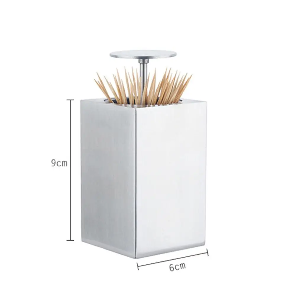 Держатель Для Зубочисток из нержавеющей стали прочная портативная зубочистка