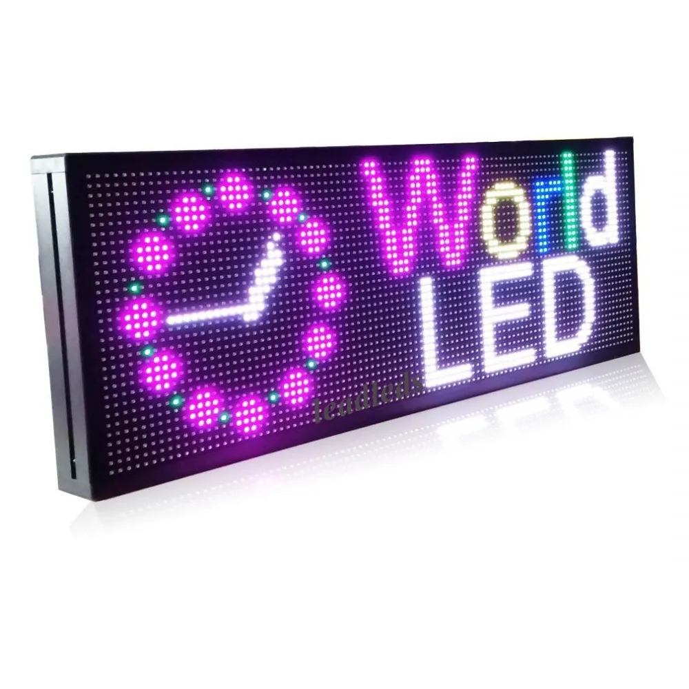 Уличная Водонепроницаемая светодиодная вывеска 28x16 дюймов RGB 10 мм HD Wi Fi + U диск