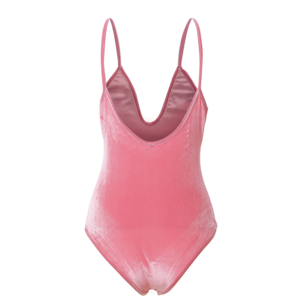 Женский бархатный купальник бикини с высокой талией красное треугольным вырезом