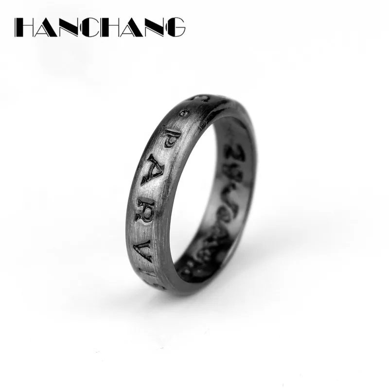 Старинные кольца для Для мужчин Винтаж ювелирное изделие черное кольцо в стиле