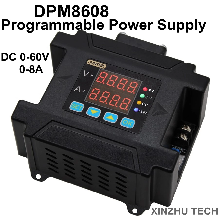 

JUNTEK DPM8608 60V 8A Digital Programmable Power Supply Constant Voltage Current Voltmeter DC-DC Buck Voltage Converter Module