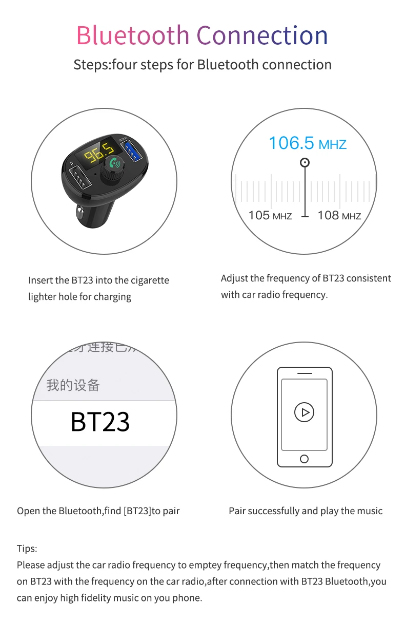 ANLUD Bluetooth 4,1 fm-передатчик комплект беспроводной связи Bluetooth для автомобиля Быстрая зарядка 3,0 модулятор MP3 плеер Поддержка U диск Handfree