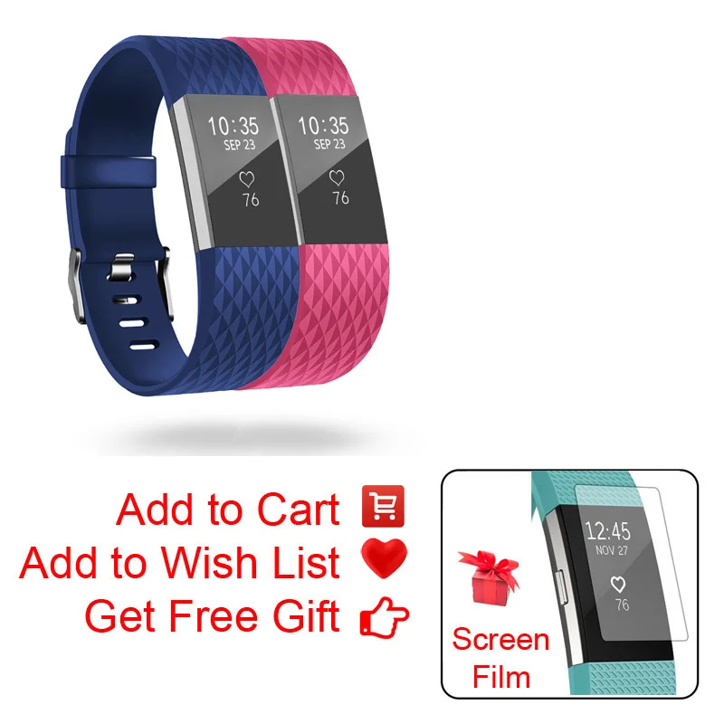 DUSZAKE F07 3D Браслет ремешок для браслета Fitbit Charge 2 Смарт часы силиконовые для браслета Fitbit Charge 2 ремешок для Fitbit Band - Цвет: A006