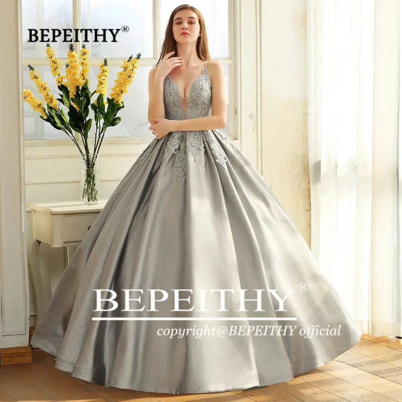 BEPEITHY Robe De Soiree бальное платье вечернее на тонких бретелях 2021 кружевной лиф
