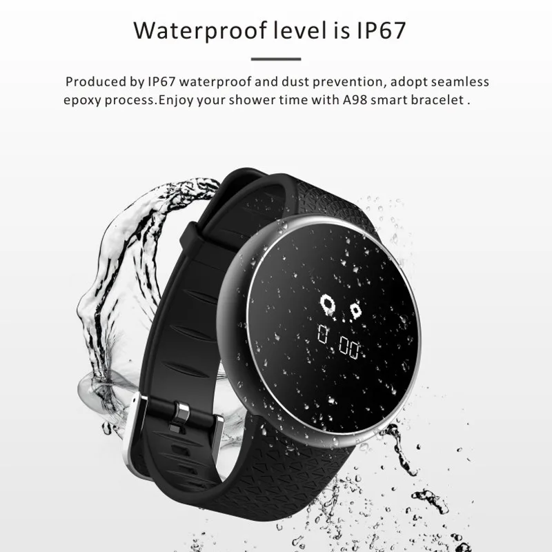 GEJIANSmart часы A98 наручные кровяное давление кислородный монитор сердечного ритма