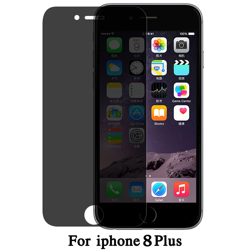 9H анти шпион Пип блики конфиденциальности защита экрана для iPhone X XS Max 11Pro Max 6 6s 7 8 Plus 8 Plus Закаленное стекло пленка - Цвет: for iPhone 8 Plus
