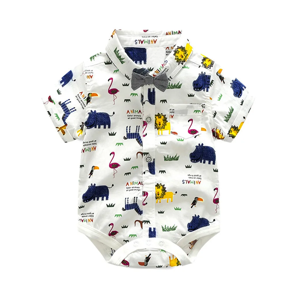 Children's Sets Infant Baby Boys Gentleman Bow Tie Short sleeve Romper+Shorts Overalls Outfits Clothes erkek bebek giyim |