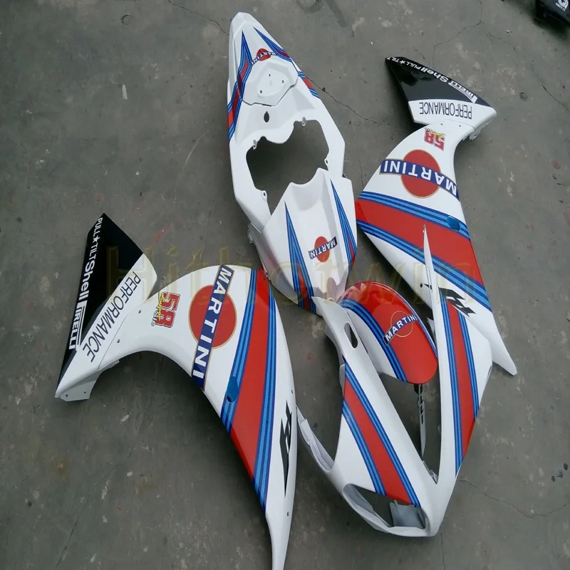 Пользовательские YZFR1 2009-2011 ABS полные комплекты обтекателей для Yamaha YZF R1 2009 2010 2011 ABS Пластиковый обтекатель+ винты+ синий M2 - Цвет: D