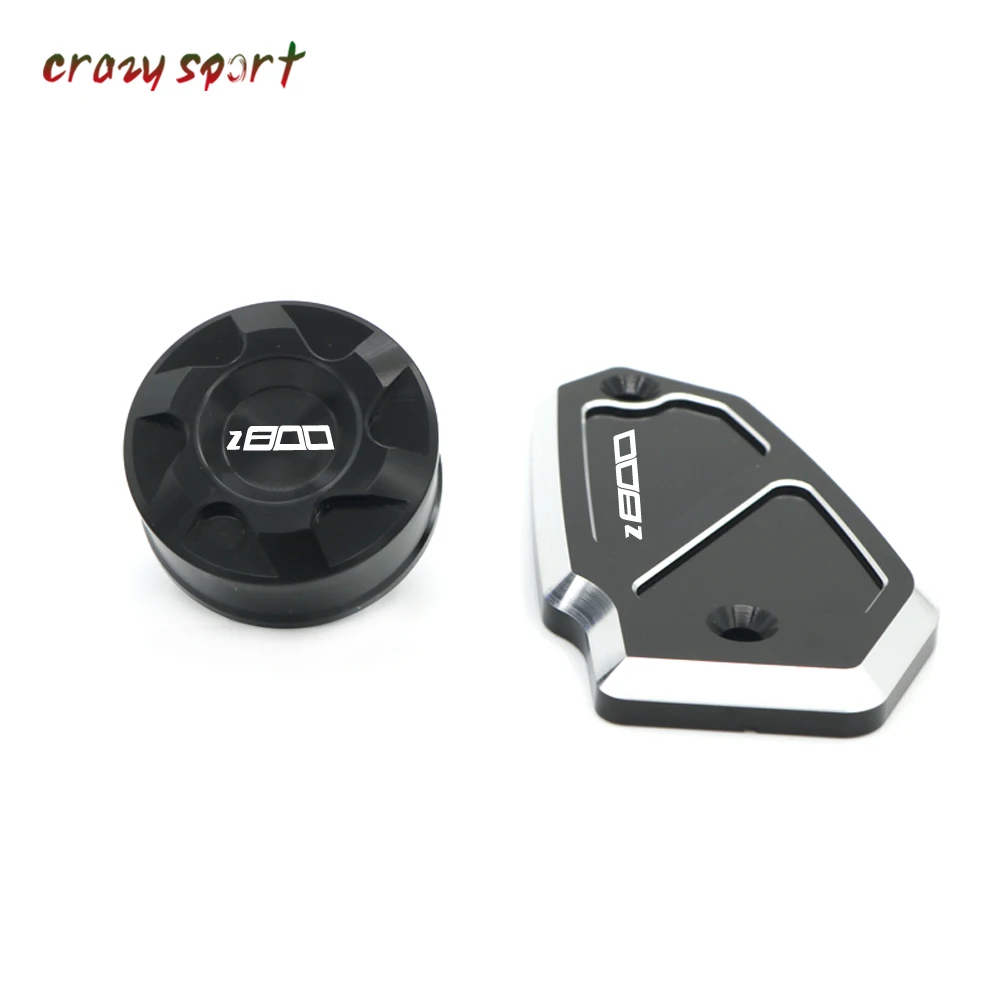 

Front Rear Brake Fluid Reservoir Cover For KWASAKI Z800 Z 800 2013-2017 2016 Motorcycle Accessories CNC Logo Master Cylinder Ca