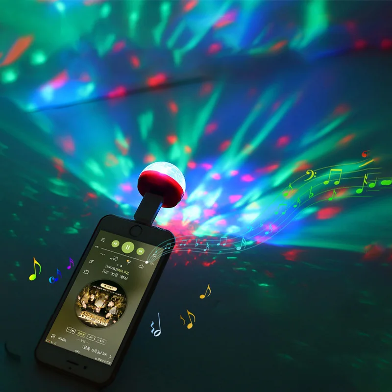 Крутой мини-автомобиль USB атмосферный свет DJ RGB красочный музыкальный звук