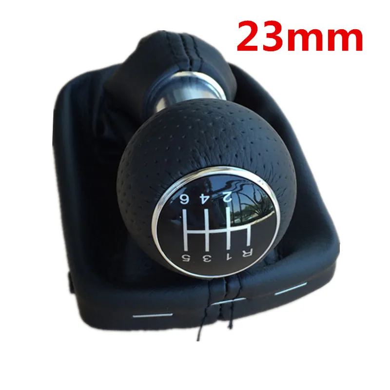 CARLOB 23mm Black Stitch PU 5 / 6 Speed For Audi A3 8L 2000 2001 2002 2003 Gear Shift Knob With Leather Gaiter Boot Cover | Автомобили и