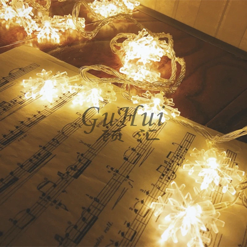 Рождественское украшение 20 светодиодов романтическая Белая Гирлянда со