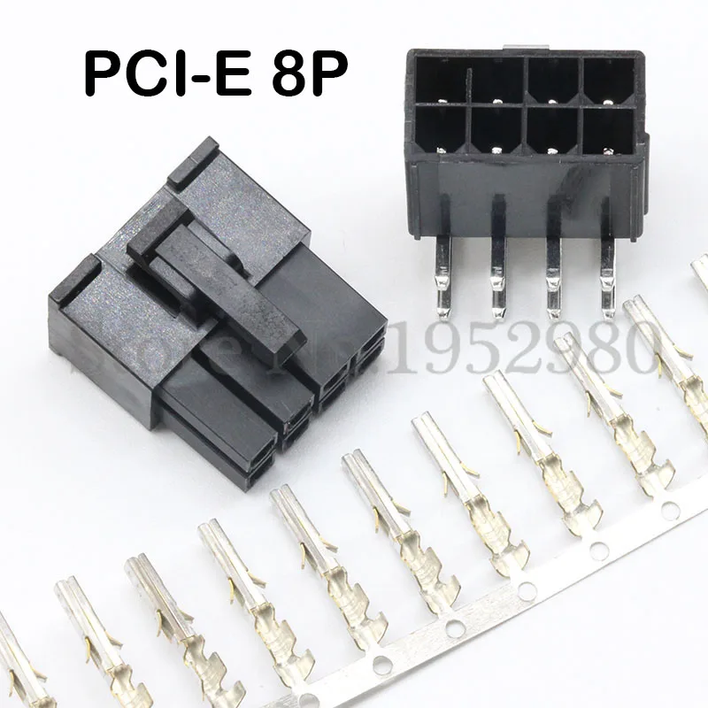 20 компл. 4 2 мм разъем PC компьютер Видеокарта PCI E GPU 8Pin 5557 изогнутая игла гнездо +