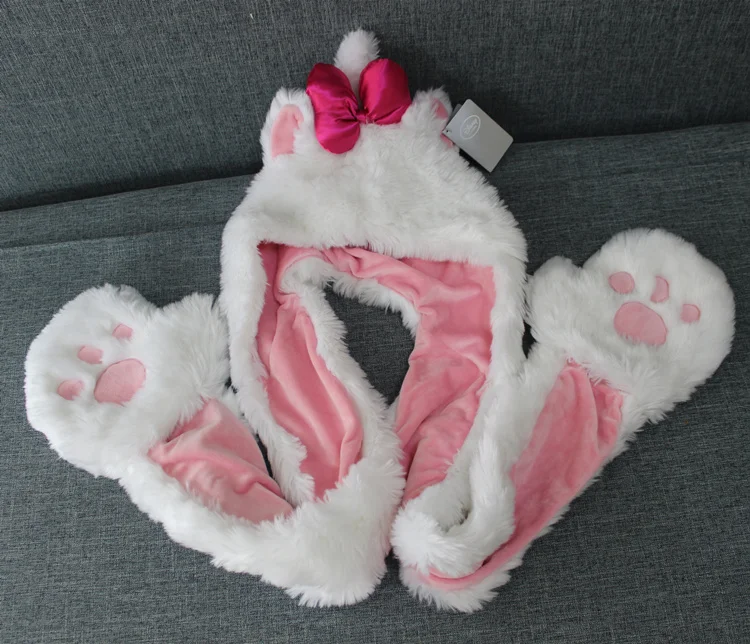 1 шт. Минни Чеширский кот marie кошка тигра плюшевые игрушки Cos шляпа перчатки девушка Коллекция подарков на день рождения