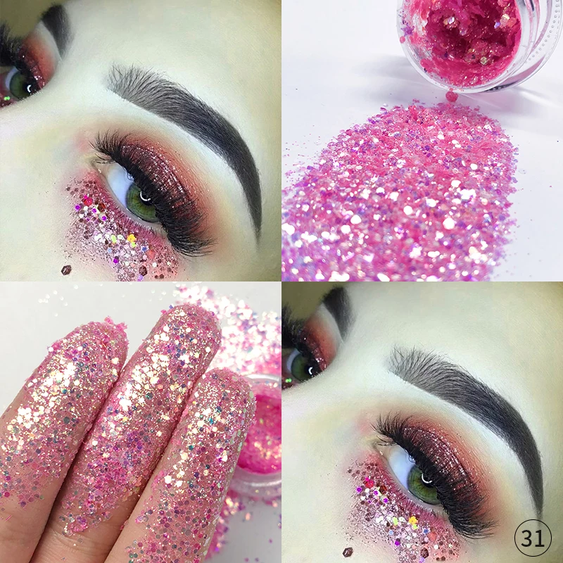 Бренд pudaier новые блестки тени для век водостойкие Professional Make Up Diamond Перламутровые тени для век Палитра порошок TSLM1 - Цвет: 31
