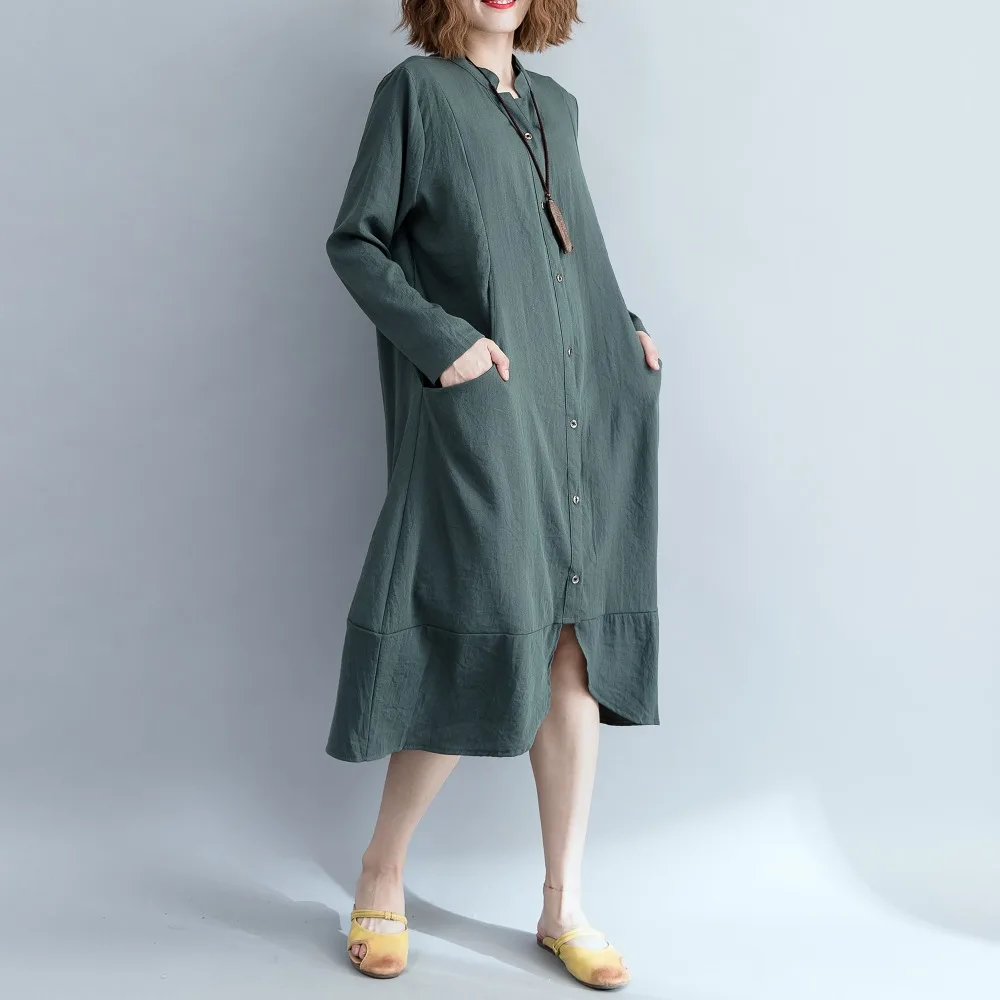 Блузка женская однотонная с длинным рукавом Модный элегантный топ свободного