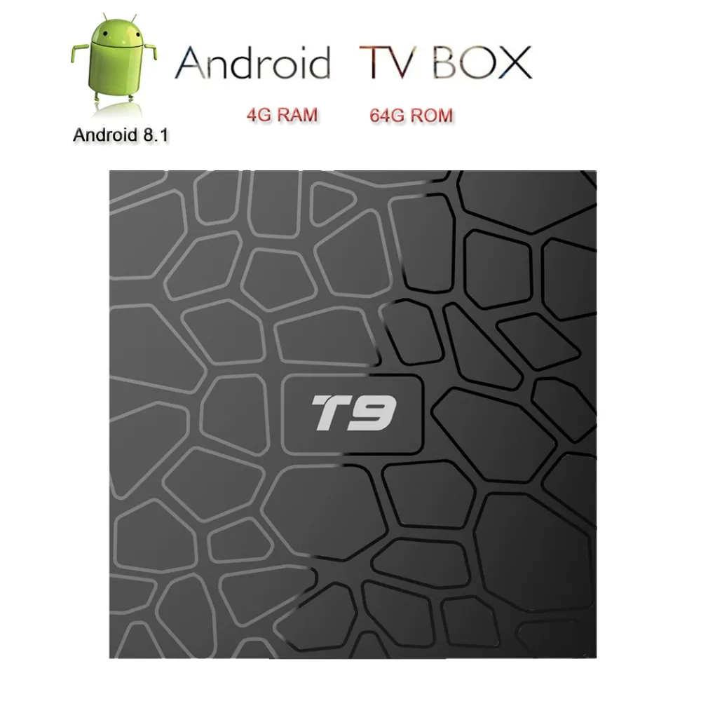Satxtrem T9 Android 8 1 ТВ Box Smart 4 К Декодер каналов кабельного телевидения HD IP RK3328 4G RAM/64G ROM