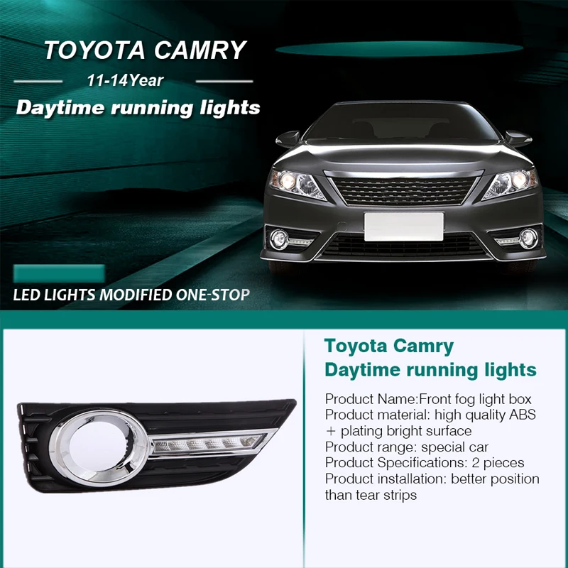 Hlxg 6 светодиодный дневный светильник DRL для Toyota Camry 2011 2012 2013 2014 12 В Автомобильный