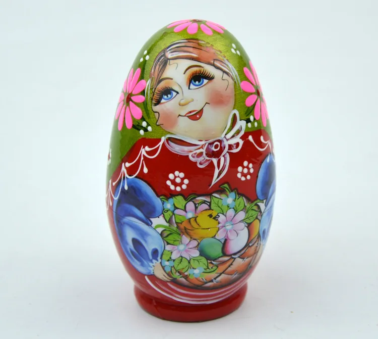 5pcs Wooden Matryoshka Doll Hand Painted Craft Kids Russian Nesting Dolls Braid Cartoon Traditional | Игрушки и хобби