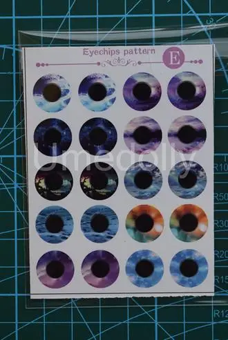 1pcs eye pattern E Blyth кукла глаза чипсы узор бумага прозрачный тонкий стеклянный глаз чипсы для Blyth Eyechips DIY Глазные яблоки модифицированные аксессуары Игрушка - Цвет: 1pcs eye pattern E