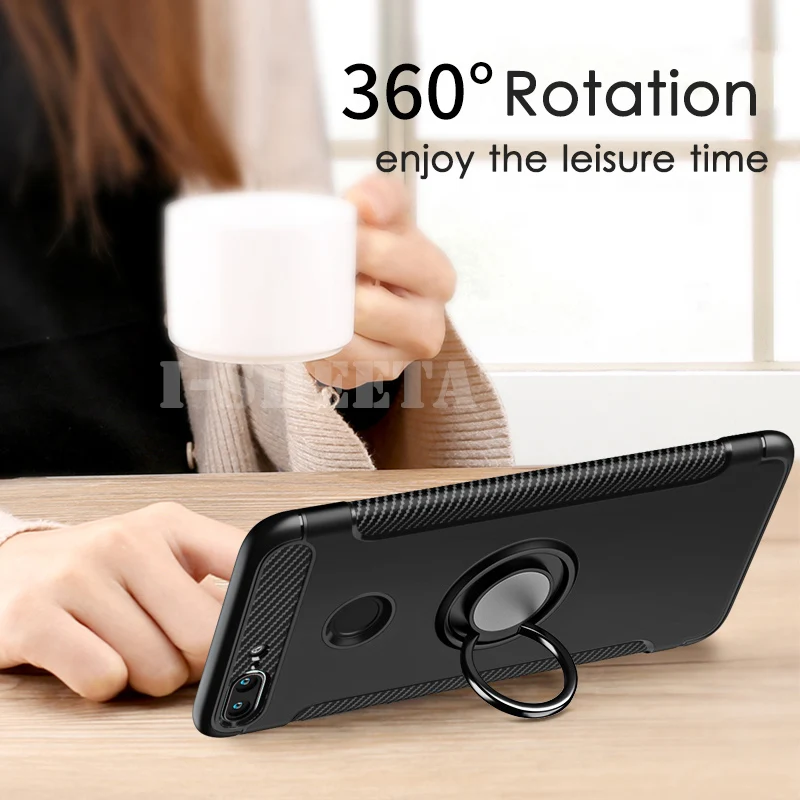 360 магнитное металлическое кольцо держатель Подставка для Huawei Honor 10 9 Lite 8X Max Чехол