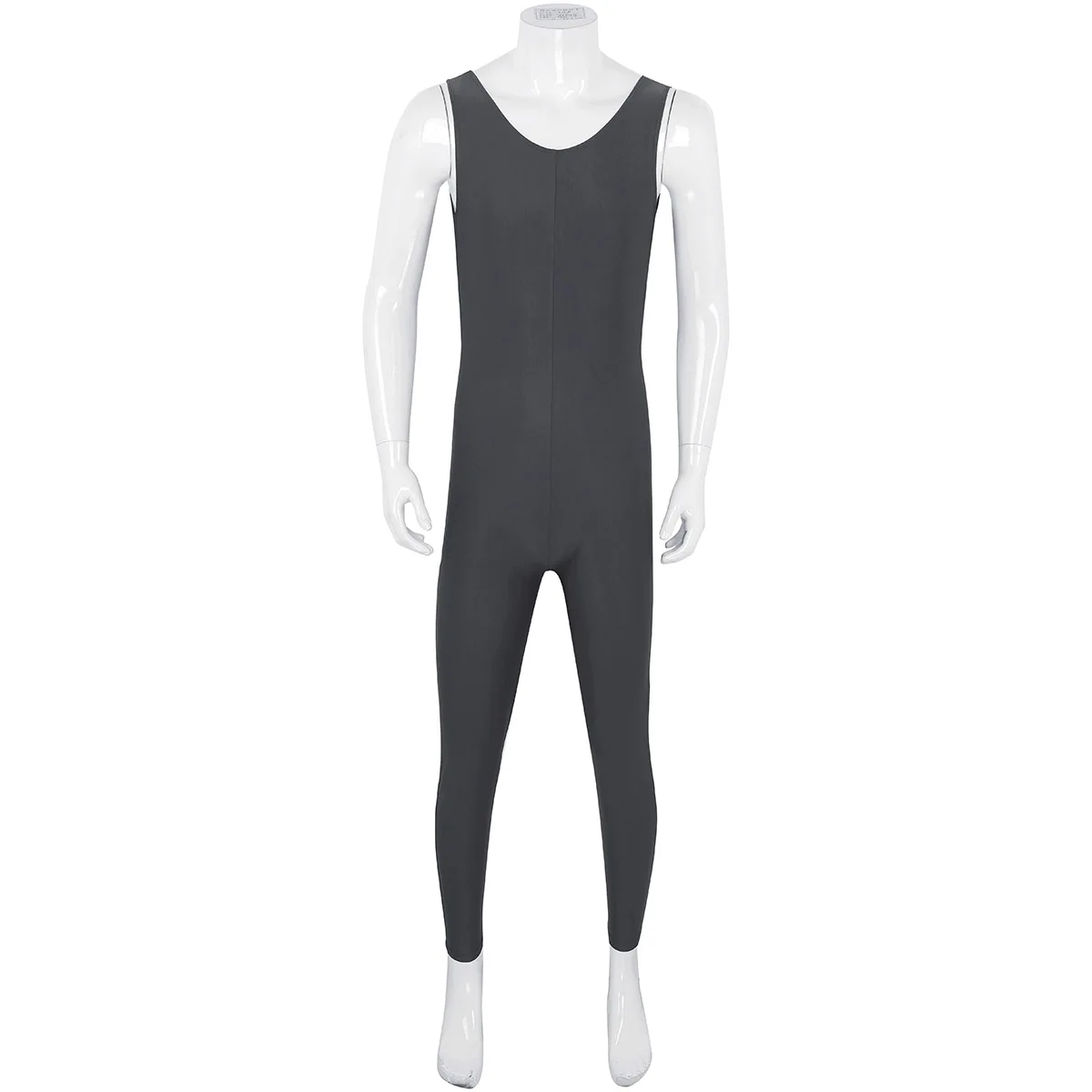 Новинка слитный комбинезон для взрослых без рукавов плотный однотонный мужчин