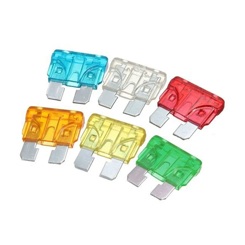 50pcs 3A 5A 7.5A 10A 15A 20A 25A 30A 35A 40A For Choice Middle Size Zinc Alloy Car Auto Motorcycle Boat Blade Fuse