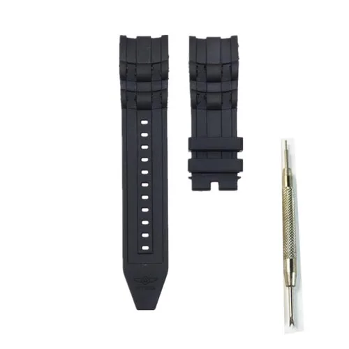 black 26*24 мм спортивный браслет для Invicta Pro Diver черные роскошные мужские наручные силиконовые часы ремешок для Invicta Pro Diver резиновый ремешок - Цвет: black