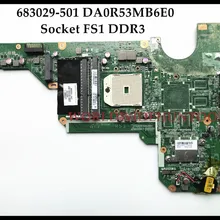 Материнская плата для ноутбука HP Pavilion G4 G6 683029 501 DA0R53MB6E0 R53 Socket FS1 DDR3