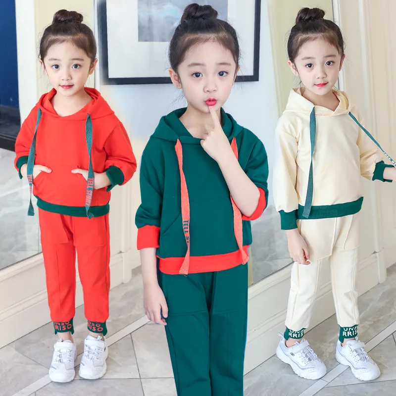 Спортивный костюм для девочек комплект одежды ясельного возраста Осенняя