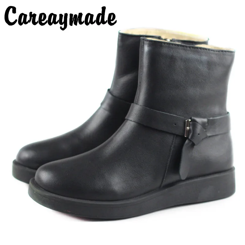 Женские сапоги из натуральной кожи Careaymade новые индивидуальные теплые зимние