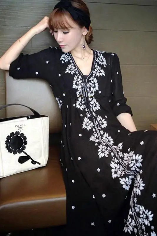 Распродажа 2019 женское платье в японском стиле народного стиля большая пляжная