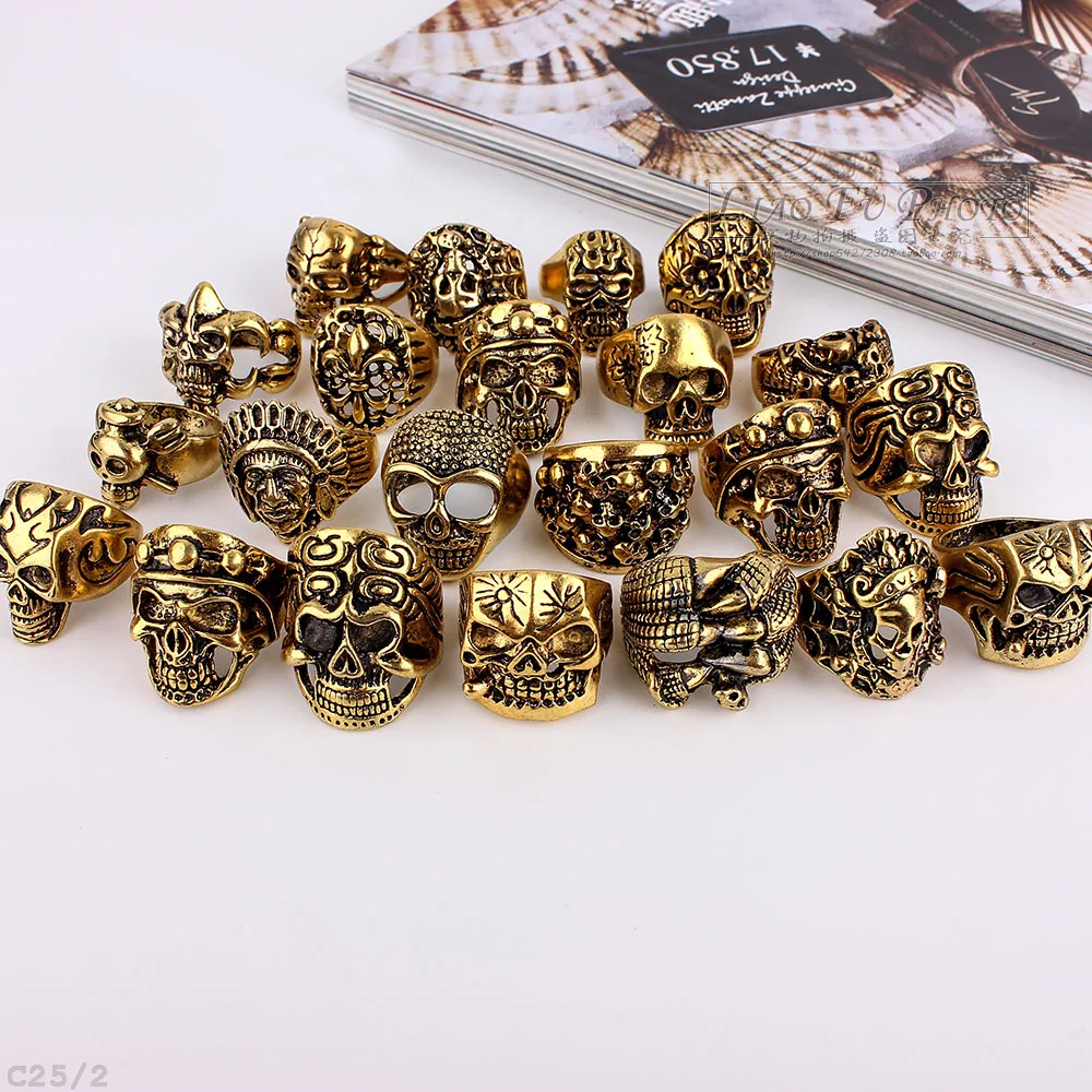 Модные большие 5 шт Случайные Стили античное серебро/золото/черный Мужской