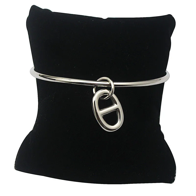 New Metal 60/65/70mm Bangles 316L Stainless Steel Metal Silver Bracelets& Bangles pulseiras for Women Jewelry A10015